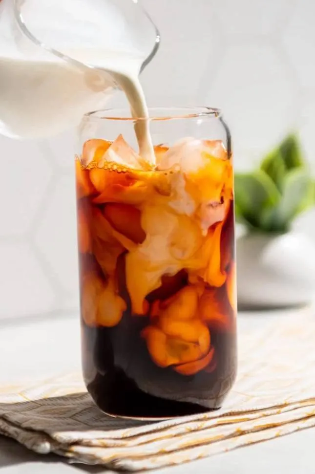 Iced black coffee with fresh milk at Limon Frozen Yogurt, a Milk Tea & Frozen Yogurt Shop in San Pablo